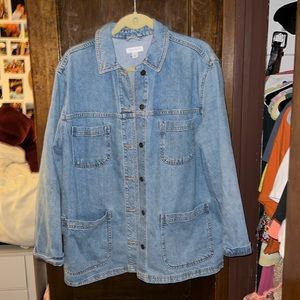 TOP SHOP oversized light denim jean jacket
